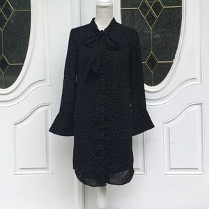 Banana REPUBLIC black and white polkadot dress